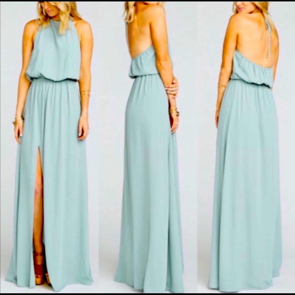 Show Me Your Mumu Heather Halter Maxi Dress